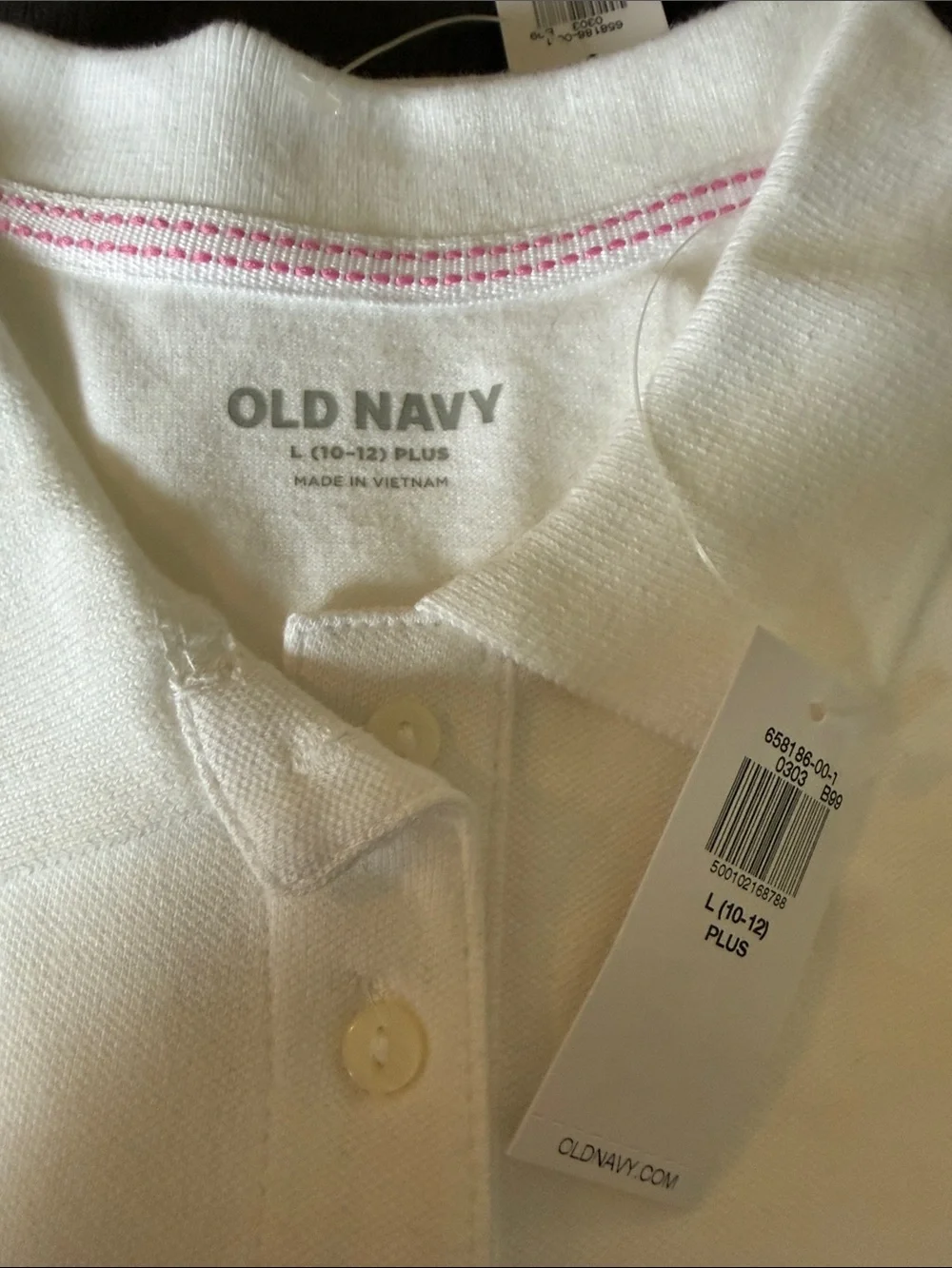 NWT Old Navy White Girls’ Polos x3 - Short Sleeve- school uniform- size L plus